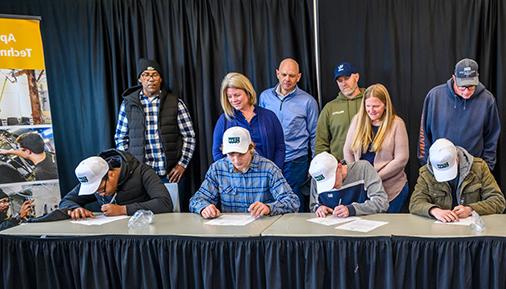 Incoming HVCC students and parents at NC3 National CTE Letter of Intent Signing Day